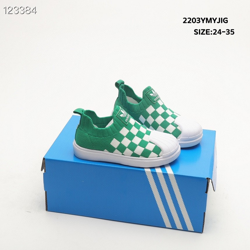 Adidas adidas superstar classic shell head knitted casual children_s shoes sports board shoes 24-35-ff769c20